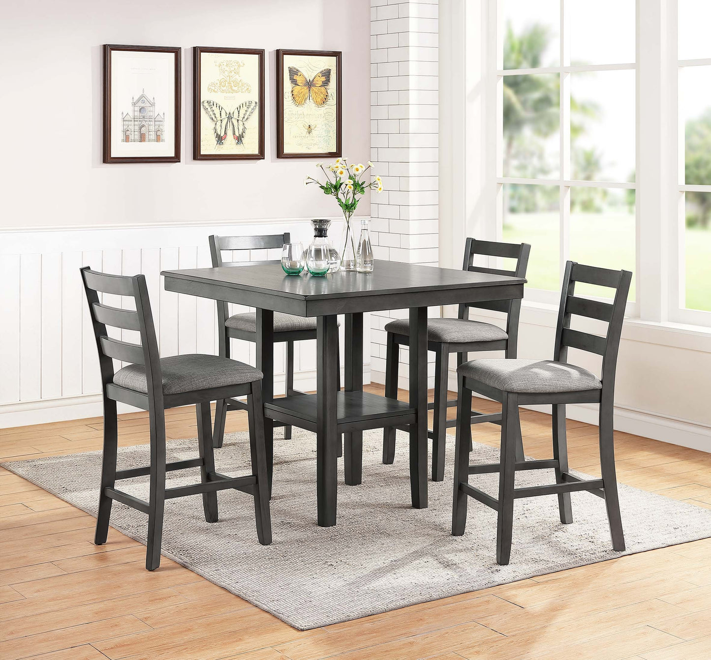 F2552 5-Pcs Counter Height Dining Set