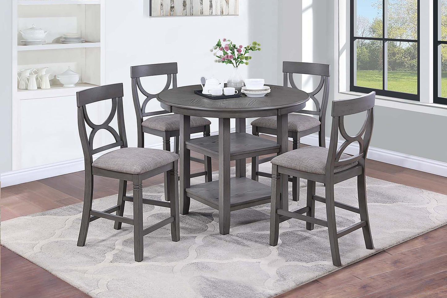 F2626- 5-Pcs Counter Height Dining Set
