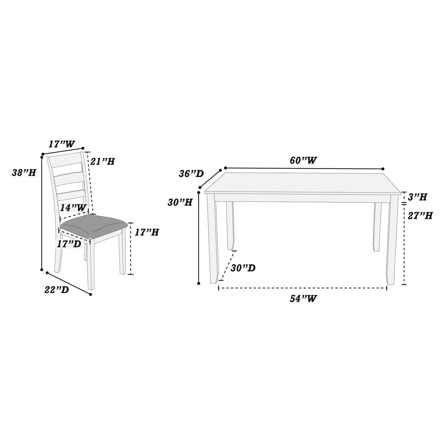 F2627- 7-Pcs Dining Set