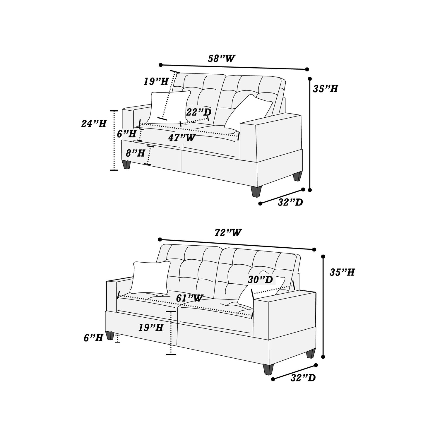 F6533- 2-Piece Sofa Set