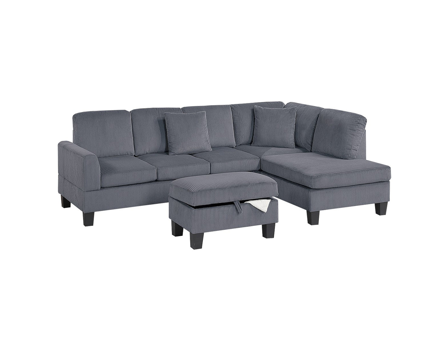 F8473 3-Piece Sectional Set W/ Ottoman