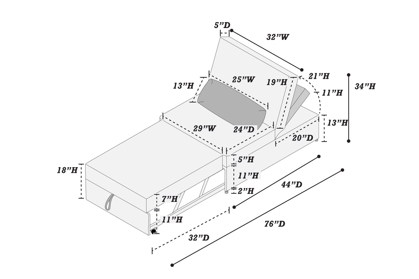 F8546 - Convertible Sofa