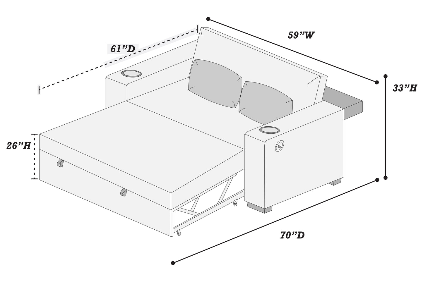 F8547-Convertible Sofa