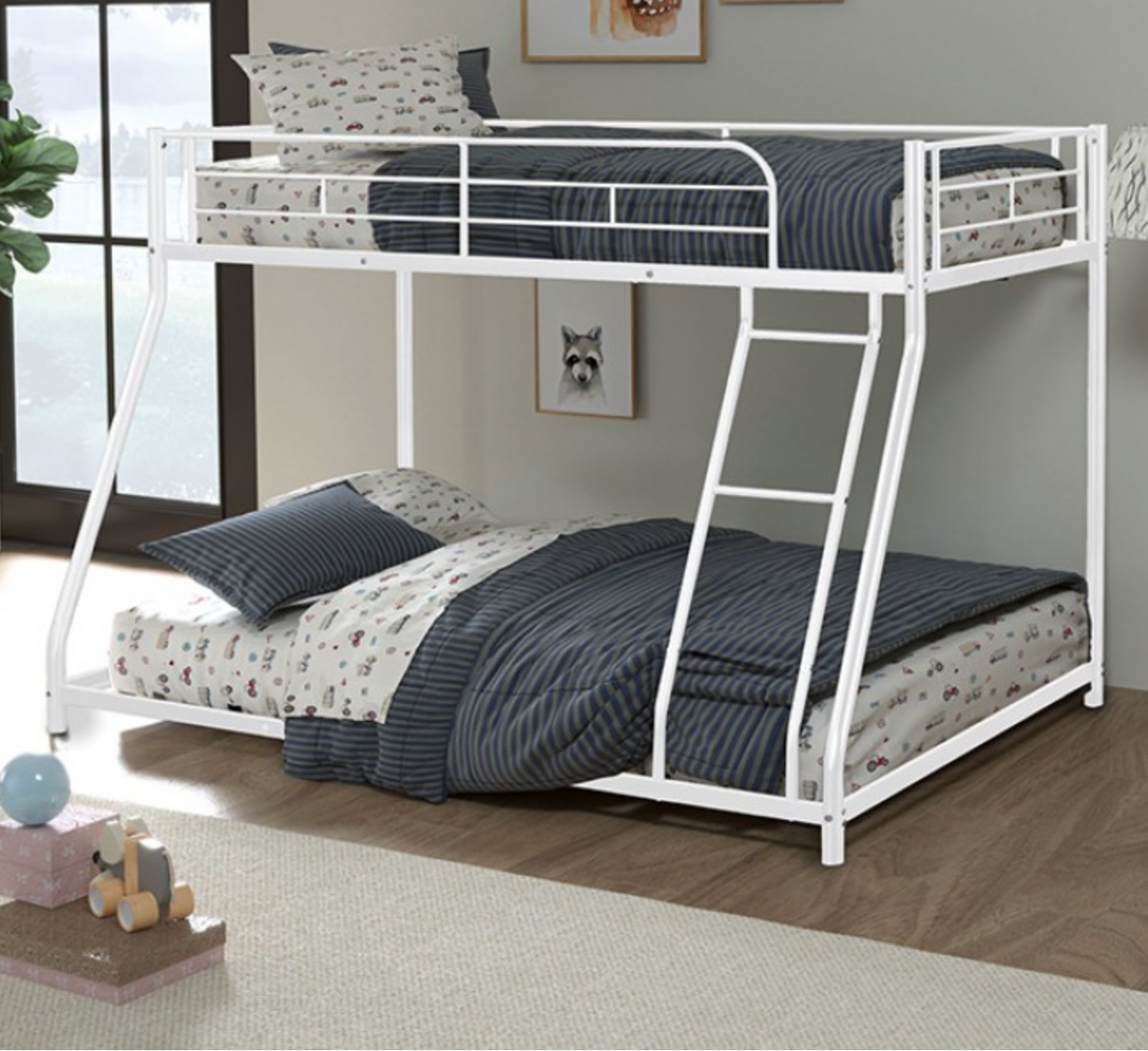 PANOS- TWIN/FULL METAL BUNKBED     |     FM-BK901WH-TF