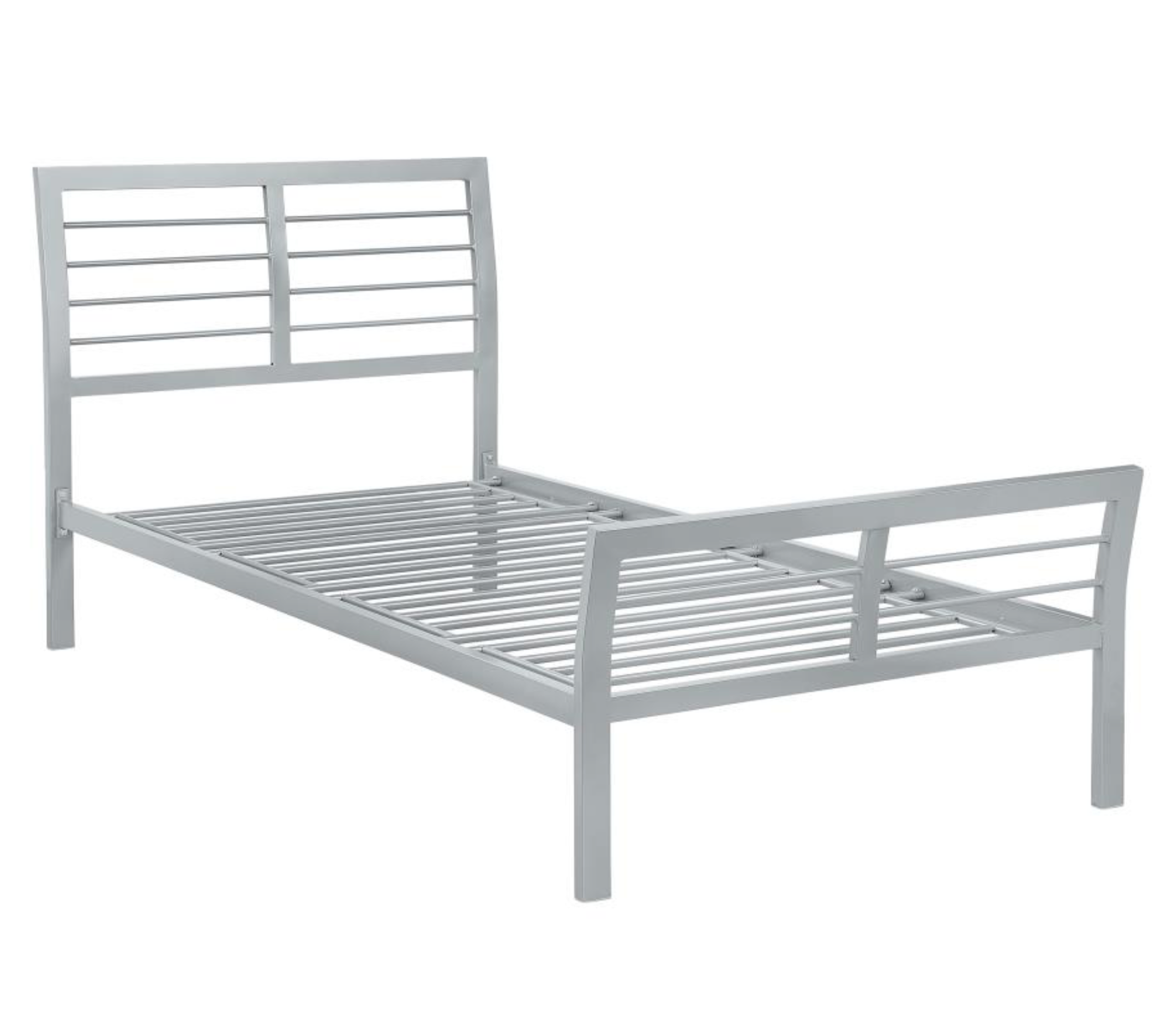 300201T- Cooper Metal Twin Open Frame Bed Silver