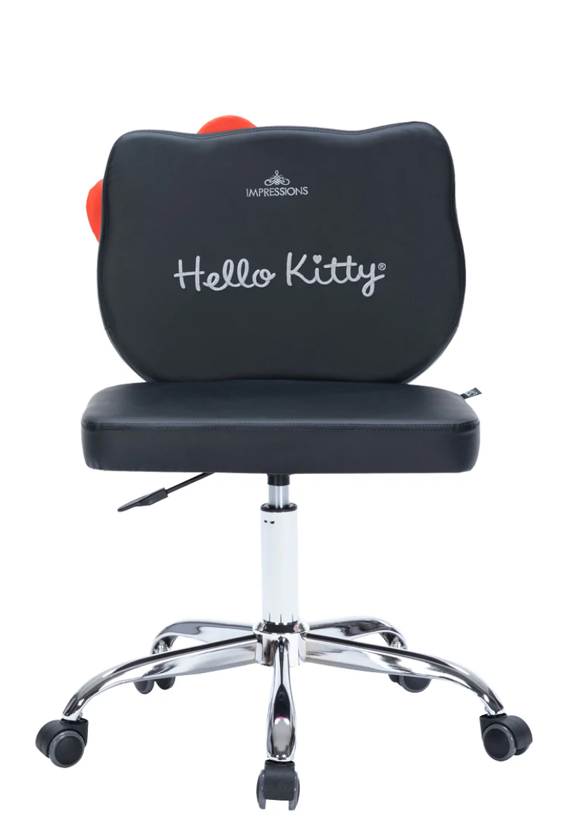 Hello Kitty® Faux Leather Swivel Vanity Chair