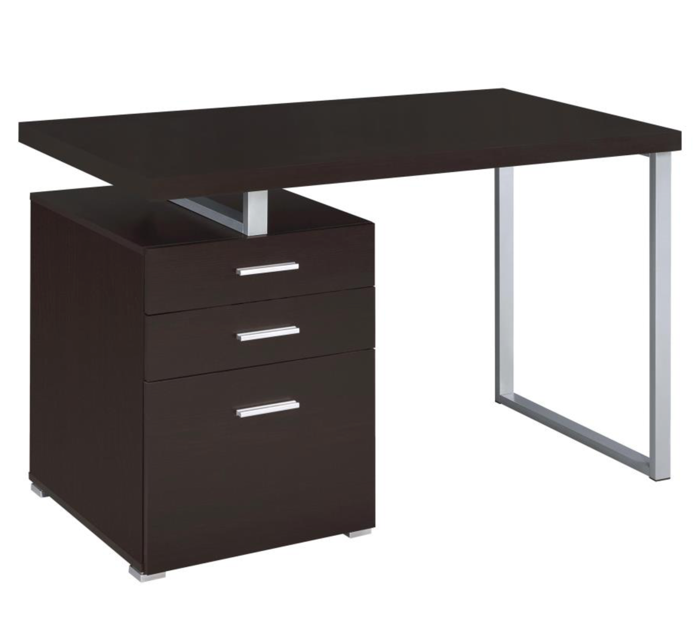 800519- Brennan 47-inch 3-drawer Office Computer Desk Cappuccino