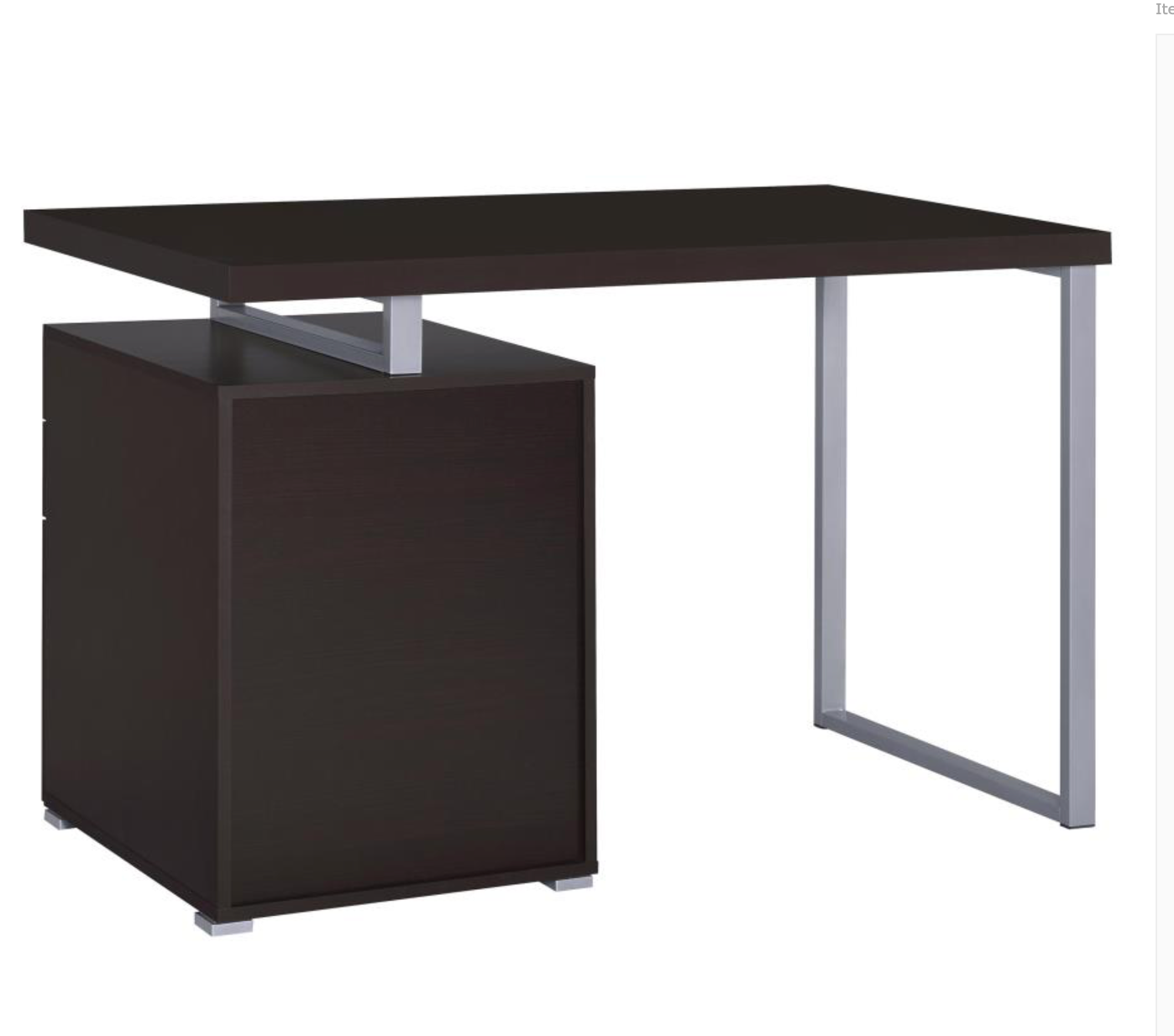 800519- Brennan 47-inch 3-drawer Office Computer Desk Cappuccino