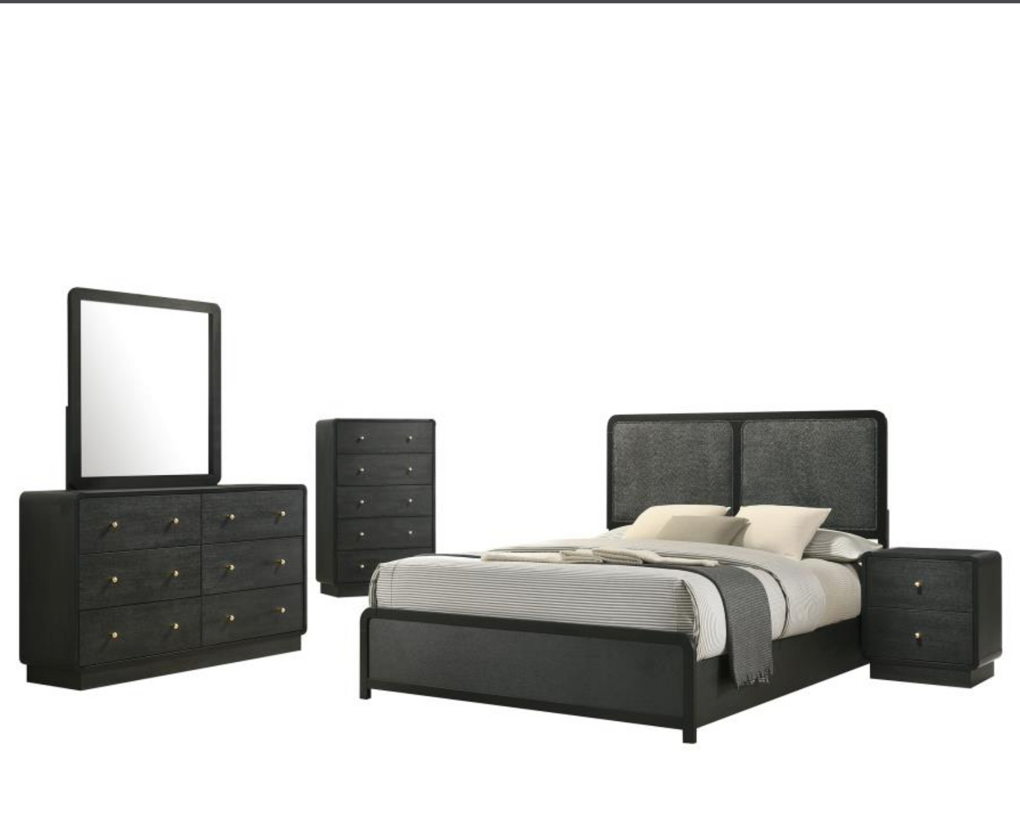 223661Q-S5- Cavelle 4-piece Queen Bedroom Set Black