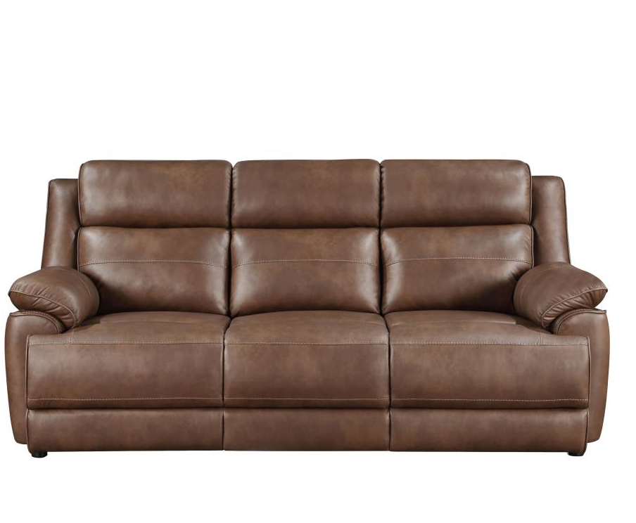 508281-Ellington Upholstered Padded Arm Sofa Dark Brown