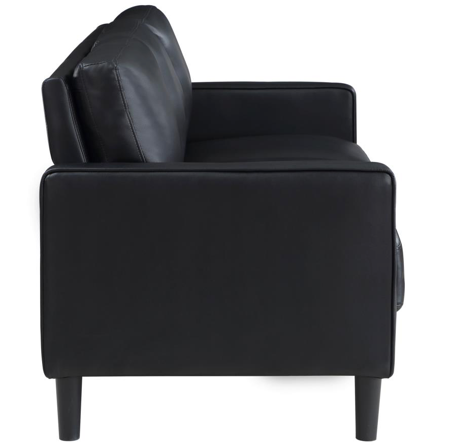 508361 -Ruth Upholstered Track Arm Sofa Black