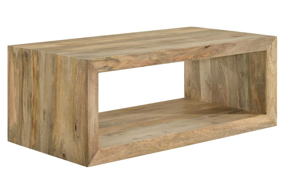 704838 -Benton Rectangular Solid Wood Coffee Table Natural