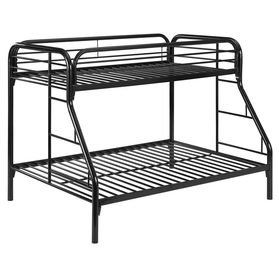 2258K -Morgan Metal Twin Over Full Bunk Bed Blac