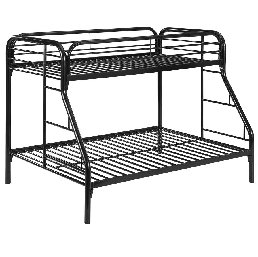 2258K -Morgan Metal Twin Over Full Bunk Bed Blac