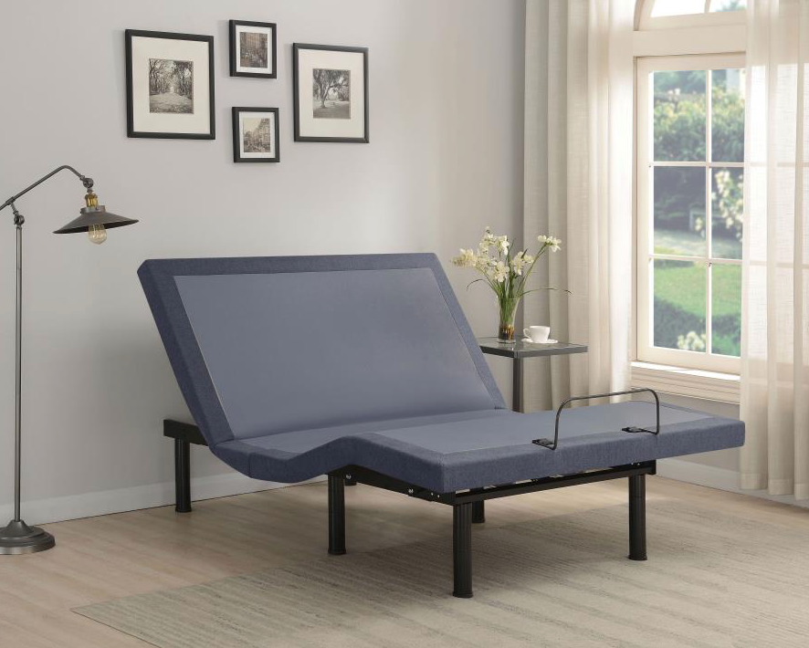 350131F -Clara Full Adjustable Bed Base Grey and Black