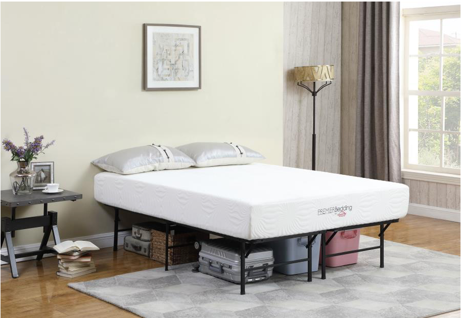 305957F -Mabel Metal Full Mattress Support Platform Bed Black