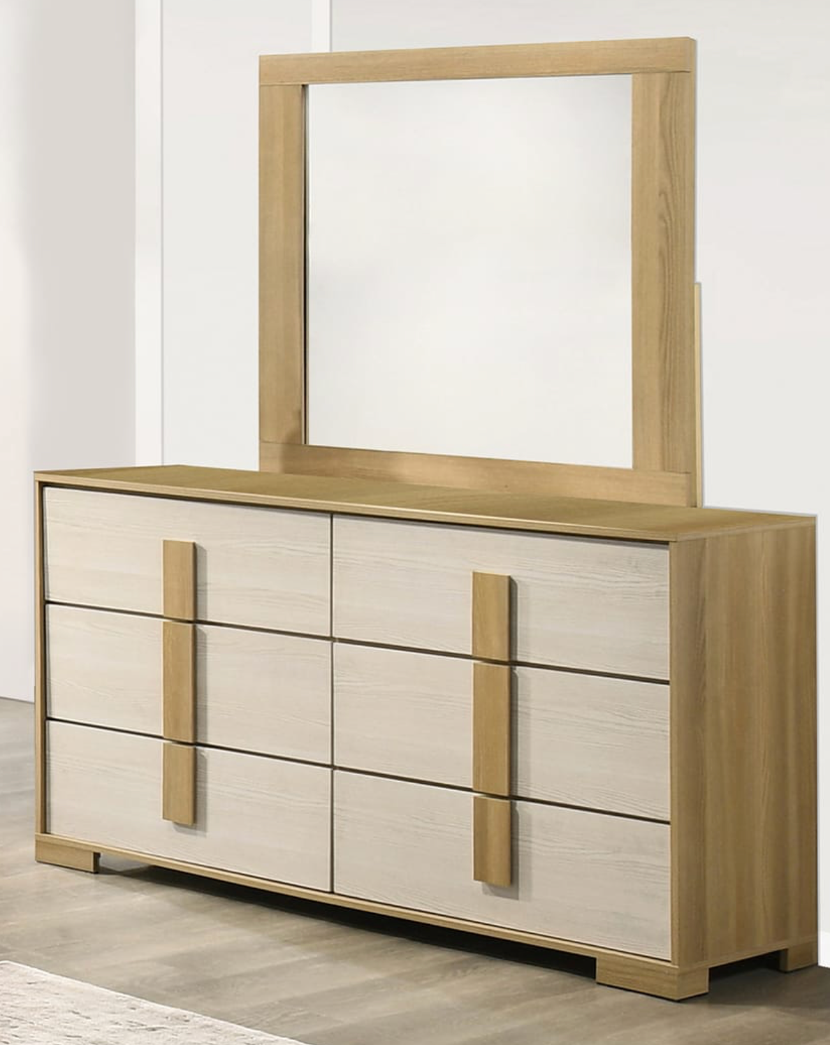 B780: White LED Headboard Bedroom Set 4PC