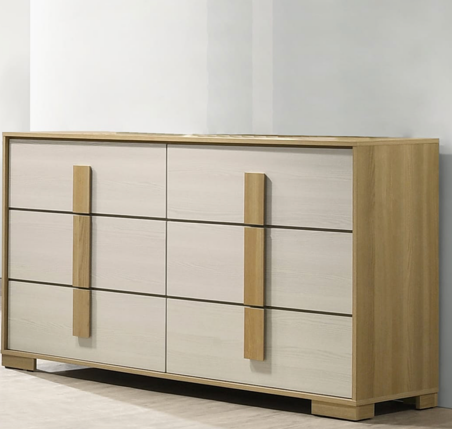 B780: White LED Headboard Bedroom Set 4PC