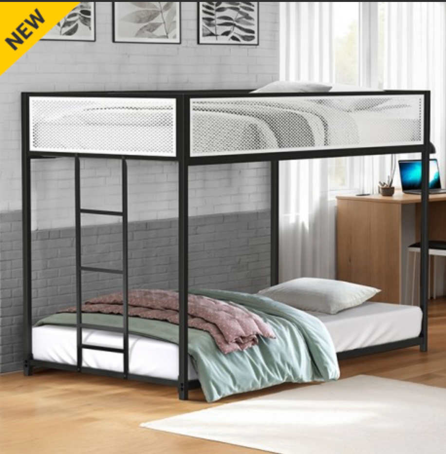 SOUTHALL TWIN/TWIN METAL BUNK BED | FM-BK1201BK-TT