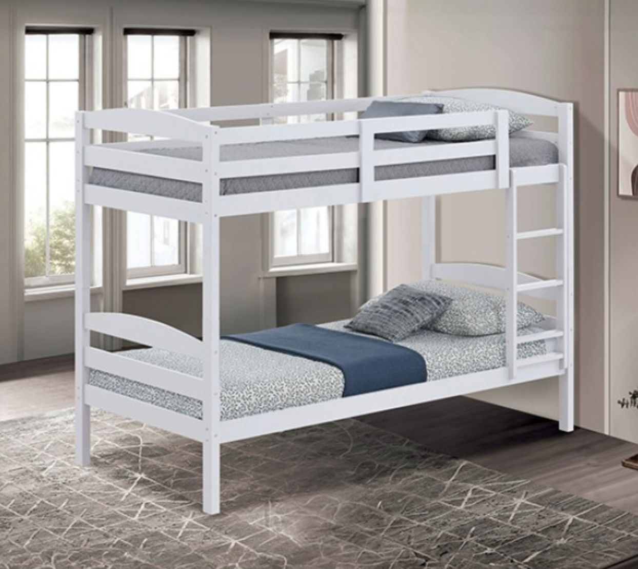 FINSBURY TWIN TWIN BUNK BED | FM-BK110WH-T