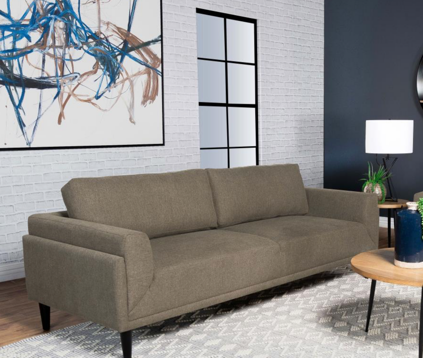 509521- Rilynn Upholstered Track Arm Sofa Brown