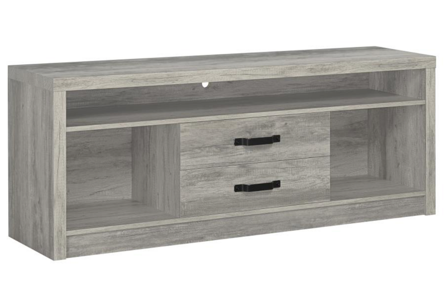 701024-SET -Burke 3-piece 59-inch TV Entertainment Center Grey Driftwood