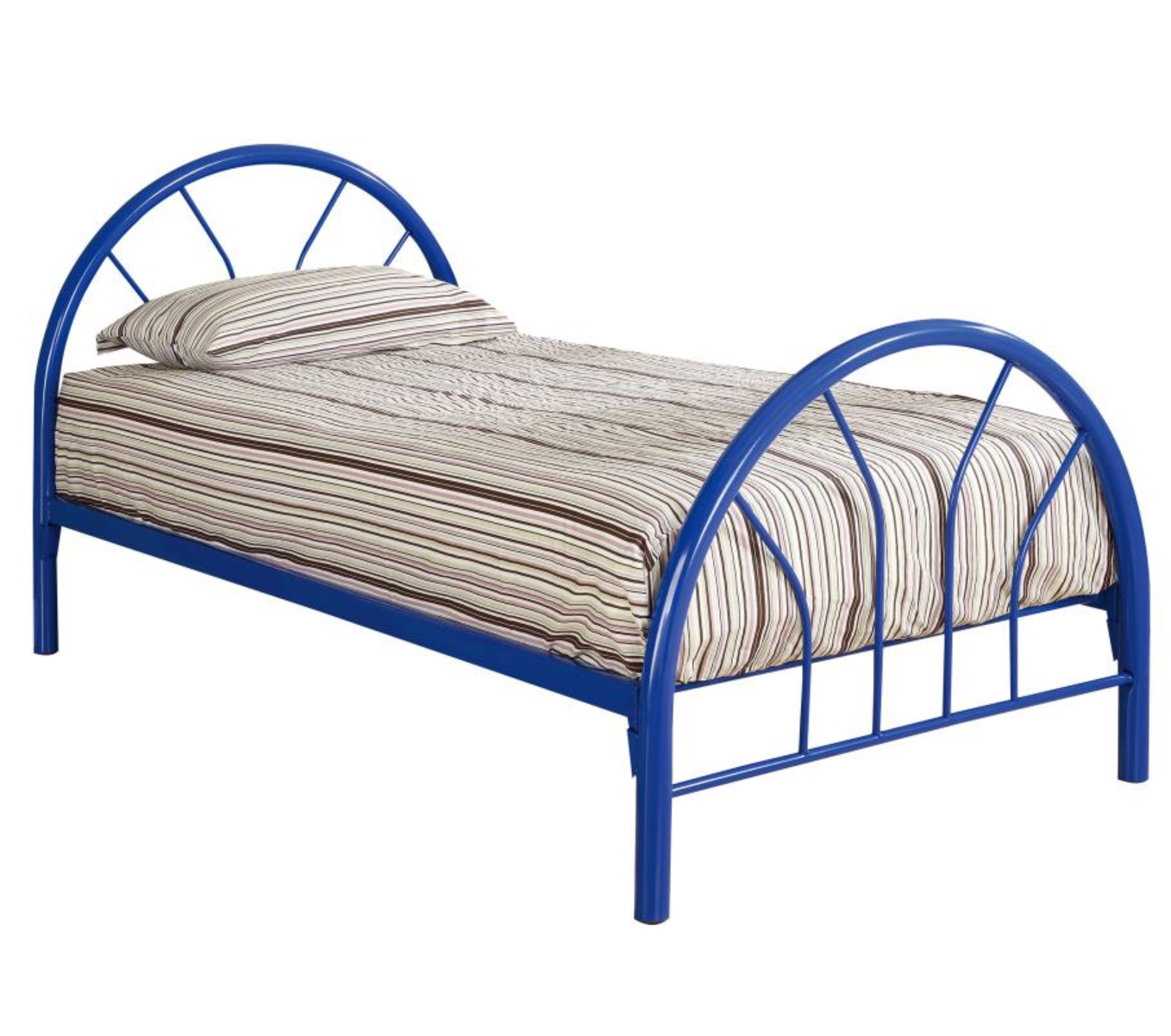 2389B-Marjorie Metal Twin Open Frame Bed Black