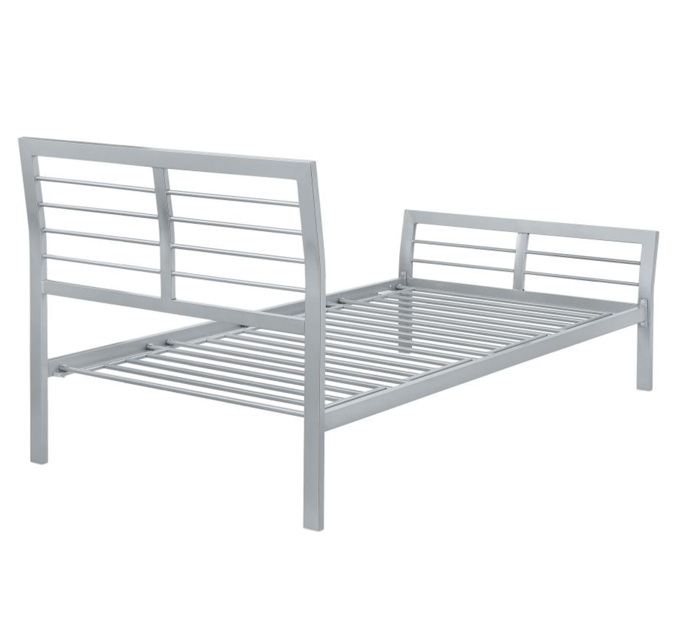300201T- Cooper Metal Twin Open Frame Bed Silver