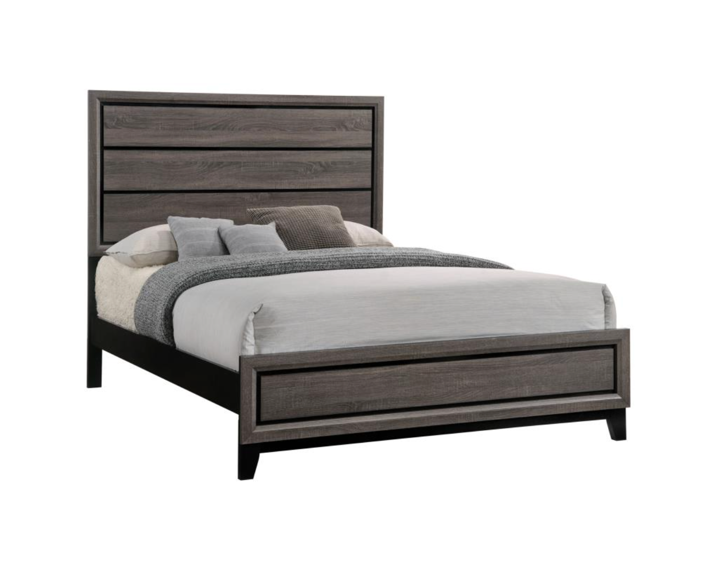 212421T -Watson Wood Panel Bed Grey Oak