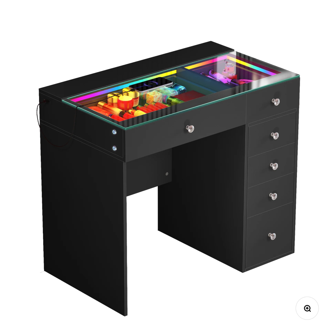 VANITII Diana Vanity Desk- 6 Storage Drawers