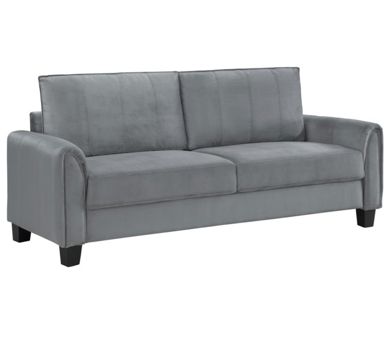 509634-Davis Upholstered Rolled Arm Sofa Grey