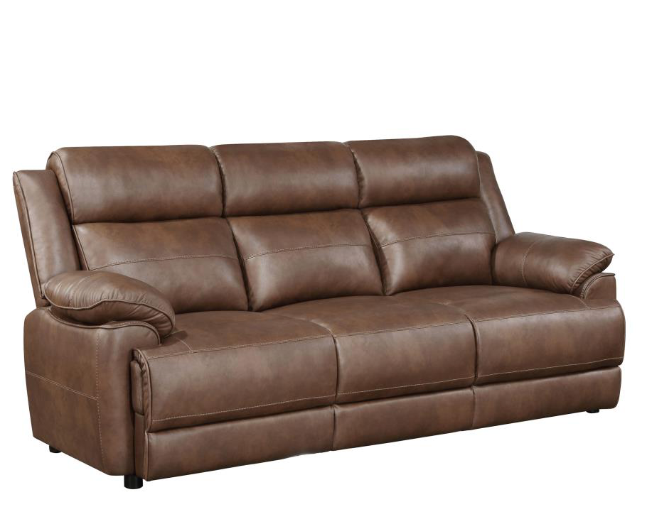 508281-Ellington Upholstered Padded Arm Sofa Dark Brown