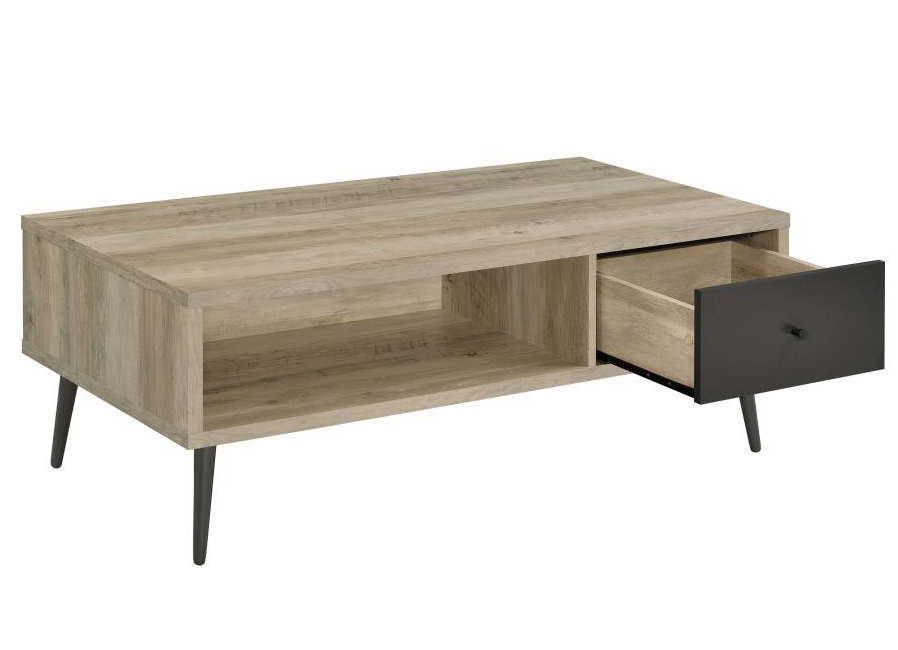 701038 -Welsh 1-drawer Engineered Wood Coffee Table Distressed Pine