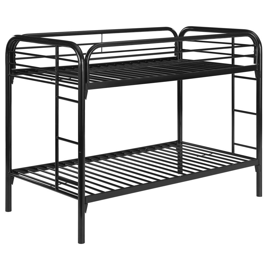 2256W -Morgan Metal Twin Over Twin Bunk Bed White