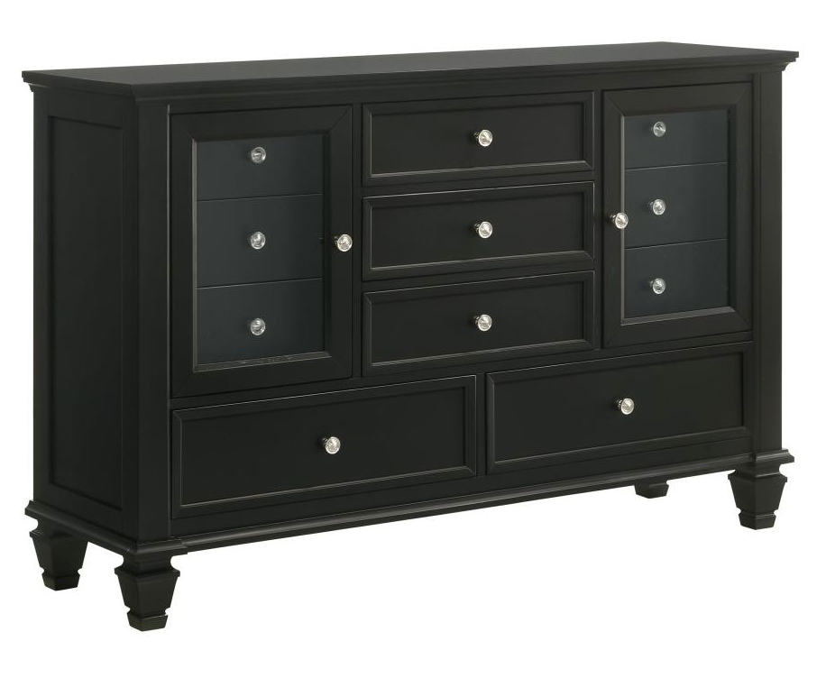201321KWN-S4 Sandy California King Bedroom Set Black