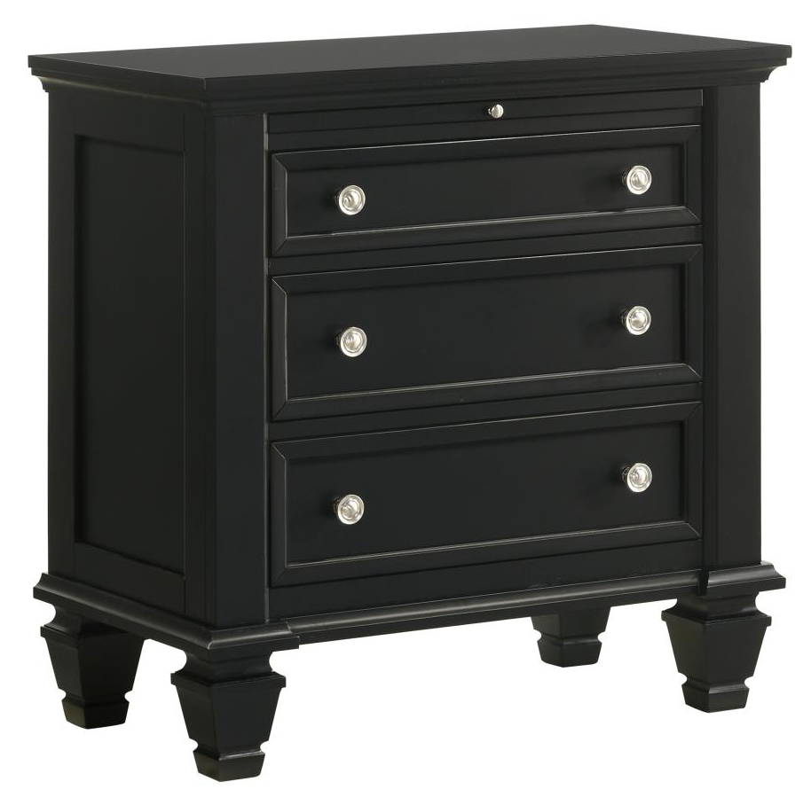 201321KWN-S4 Sandy California King Bedroom Set Black