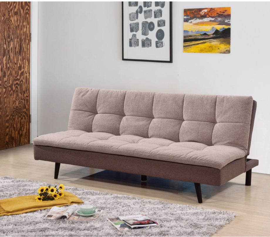 7568-LGR LIGHT GRAY Pillow Top Futon Bed