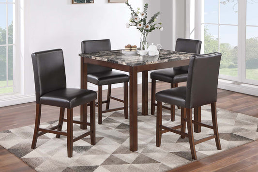 F2615 - 5-Pcs Counter Height Dining Set