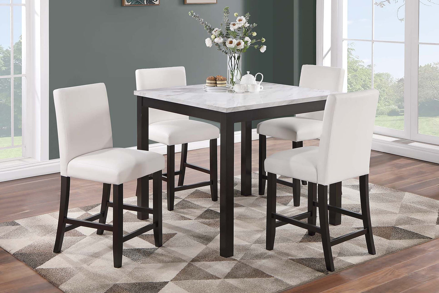 F2615 - 5-Pcs Counter Height Dining Set