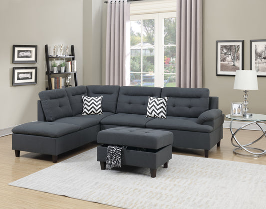 F6590  3-Piece Sectional Set W/ Ottoman