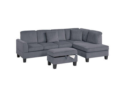 F8473   3-Piece Sectional Set W/ Ottoman