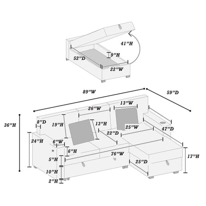 F8543 - Convertible Sectional