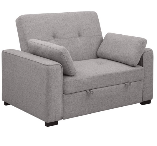 360147 -Upholstered Convertible Sleeper Sofa Bed Grey