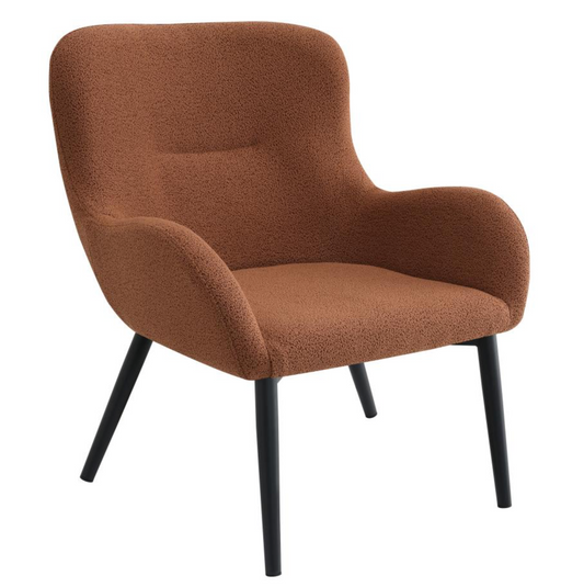 902471 -Calvin Upholstered Modern Arm Accent Chair Rust