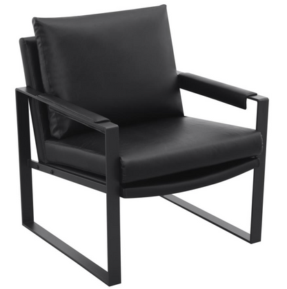 903021 -Rosalind Upholstered Track Arm Accent Chair Black
