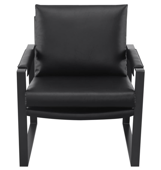 903021 -Rosalind Upholstered Track Arm Accent Chair Black
