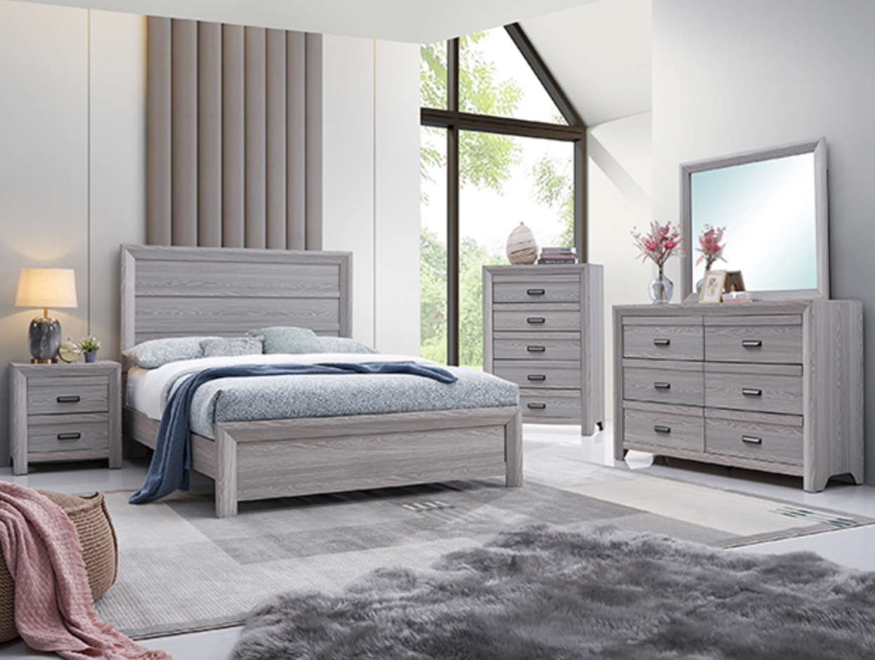 DELAIDE DRIFT WOOD BEDROOM 4PCS QUEEN