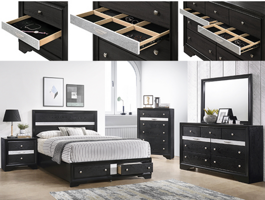 SETB4670 REGATA BEDROOM  4 PCS QUEEN