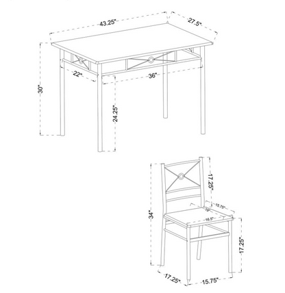 Anna 5-pc Dining Table Set