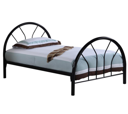 2389B-Marjorie Metal Twin Open Frame Bed Black